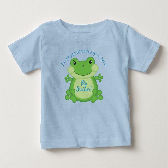 T-shirt Pour Bébé Fête de bébé grenouille bleue (Devant)