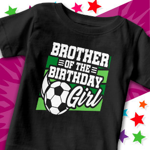T-shirt Pour Bébé Fête de Foot Frère de la Fille qui Fête son Annive