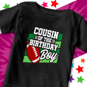 T-shirt Pour Bébé Fête de Foot pour Enfants Cousin de l'Anniversaire