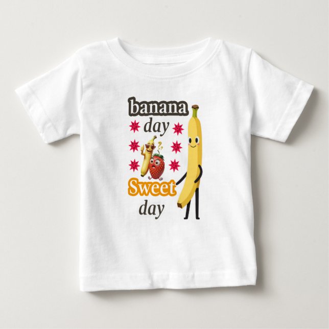 T-shirt Pour Bébé Fête de la banane, Jour le plus doux (Devant)