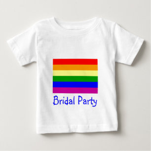 T-shirt Pour Bébé Fête de la mariée/Mariage gai arc-en-ciel
