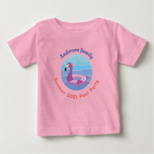 T-shirt Pour Bébé Fête de la piscine personnalisée