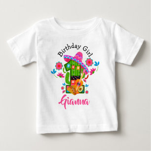 T-shirt Pour Bébé Fête de la première fille anniversaire   Mexique  