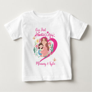 T-shirt Pour Bébé Fête de la Première Mère - Mère et fille