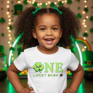 T-shirt Pour Bébé Fête de la Saint-Patrick 1er Anniversaire Clover V