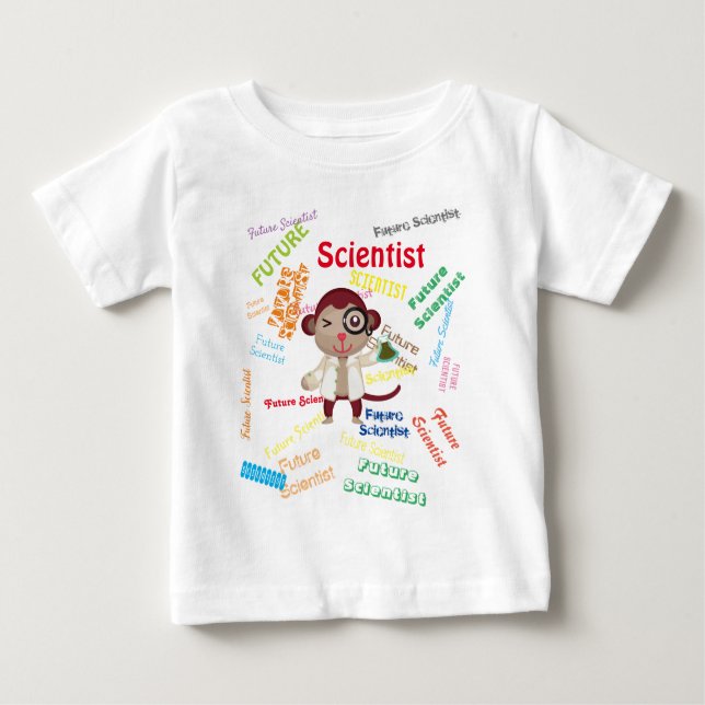 T-shirt Pour Bébé Fête de l'anniversaire du singe scientifique de de (Devant)