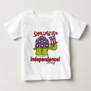 T-shirt Pour Bébé Fête de l'Indépendance des tortues Shellebrate !