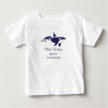 Fête de naissance baleine orque aquarelle