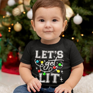 T-shirt Pour Bébé Fête de Noël amusante - Lumière de Noël