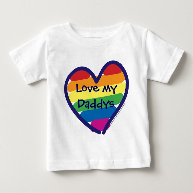 T-shirt Pour Bébé Fête des pères J'aime mes filles (Devant)