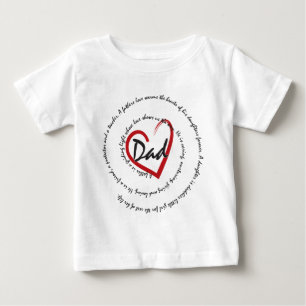 T-shirt Pour Bébé Fête des pères Papa Heart