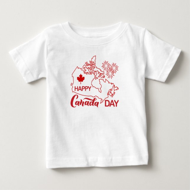 T-shirt Pour Bébé Fête du Canada (Devant)