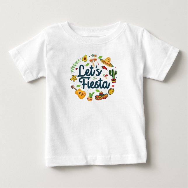 T-shirt Pour Bébé Fête du Cinco De Mayo : Fête mexicaine (Devant)
