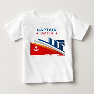 T-shirt Pour Bébé Fête du premier anniversaire du capitaine du navir