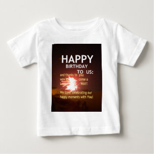 T-shirt Pour Bébé Fête Fireworks avec message Merci