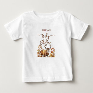 T-shirt Pour Bébé Fête Prénatale Ballon Cerf de la Forêt d'Automne