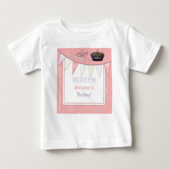 T-shirt Pour Bébé Fêter Royally Princess Anniversaire Fille (Devant)