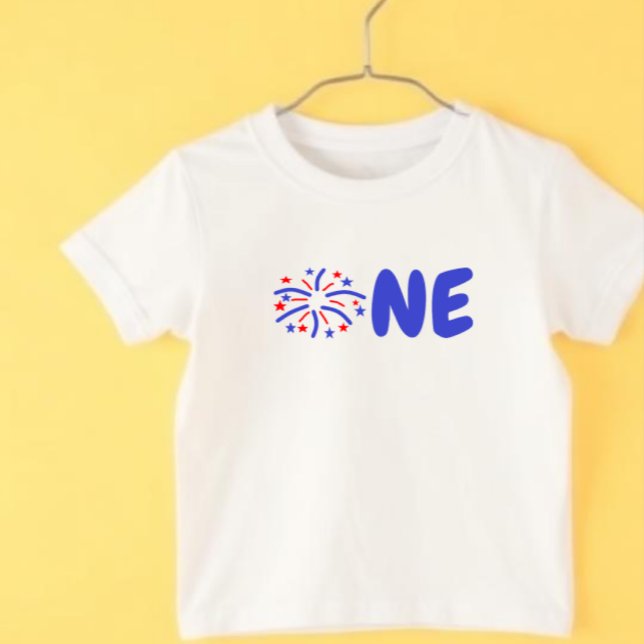 T-shirt Pour Bébé Feu d'artifice 1er anniversaire (Créateur téléchargé)