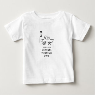 T-shirt Pour Bébé Feu de circulation de voiture jouet d'anniversaire