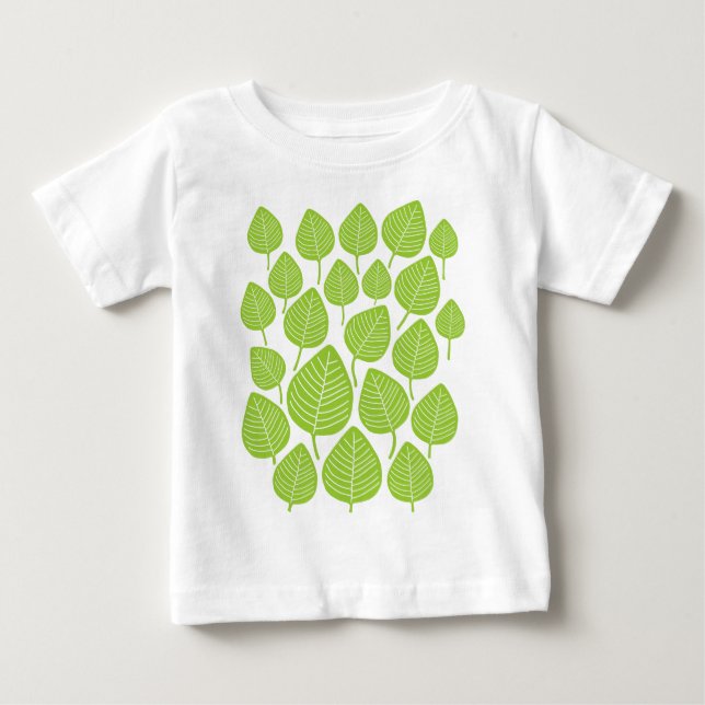 T-shirt Pour Bébé Feuille (Devant)