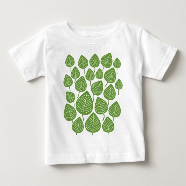 T-shirt Pour Bébé Feuille (Devant)