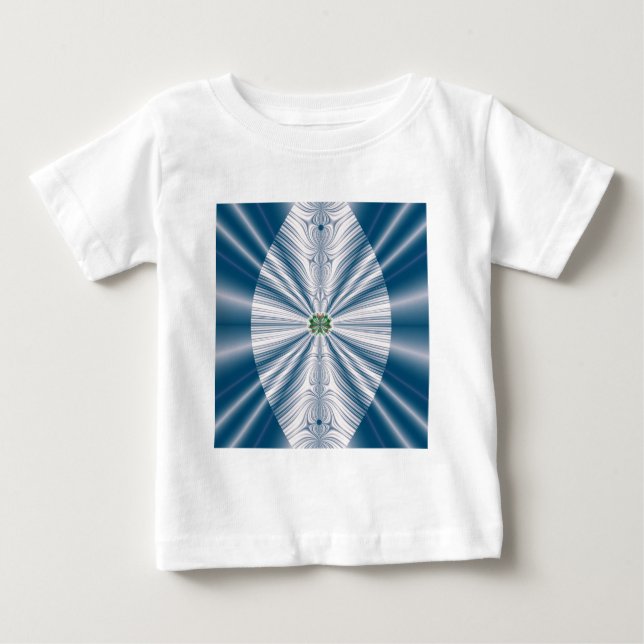 T-shirt Pour Bébé Feuille bleue (Devant)