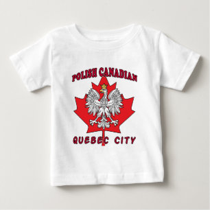 T-shirt Pour Bébé Feuille canadienne polonaise de Québec