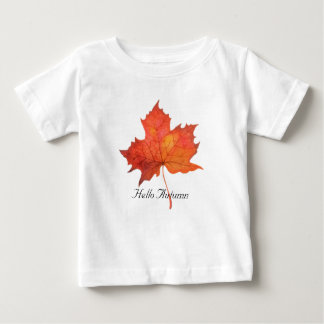 T-shirt Pour Bébé Feuille d'érable aquarelle
