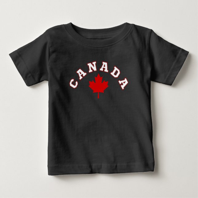 T-shirt Pour Bébé Feuille d'érable du Canada (Devant)