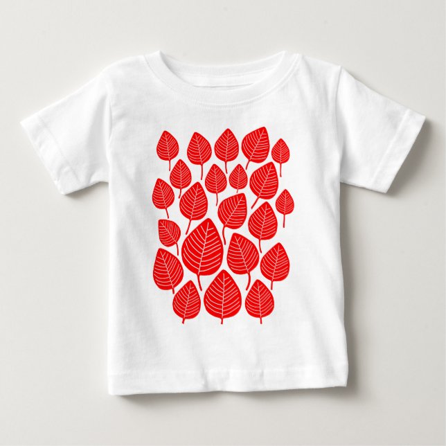 T-shirt Pour Bébé Feuilles (Devant)