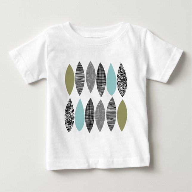 T-shirt Pour Bébé Feuilles texturés 01 (Devant)
