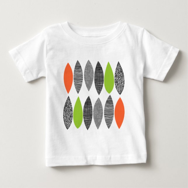 T-shirt Pour Bébé Feuilles texturés 02 (Devant)