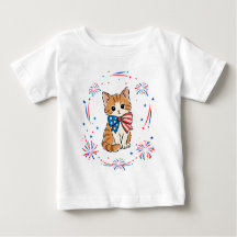 Feux d'artifice de chaton patriotique – Nœud rouge