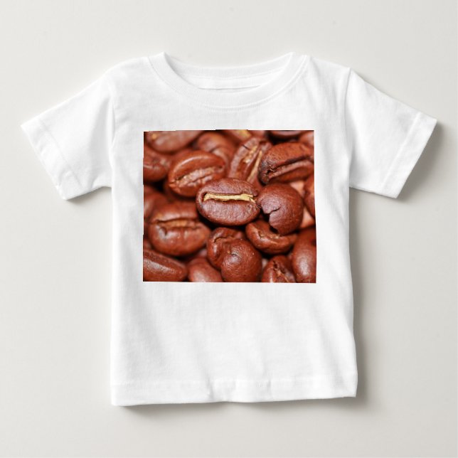 T-shirt Pour Bébé Fèves de café grillées (Devant)