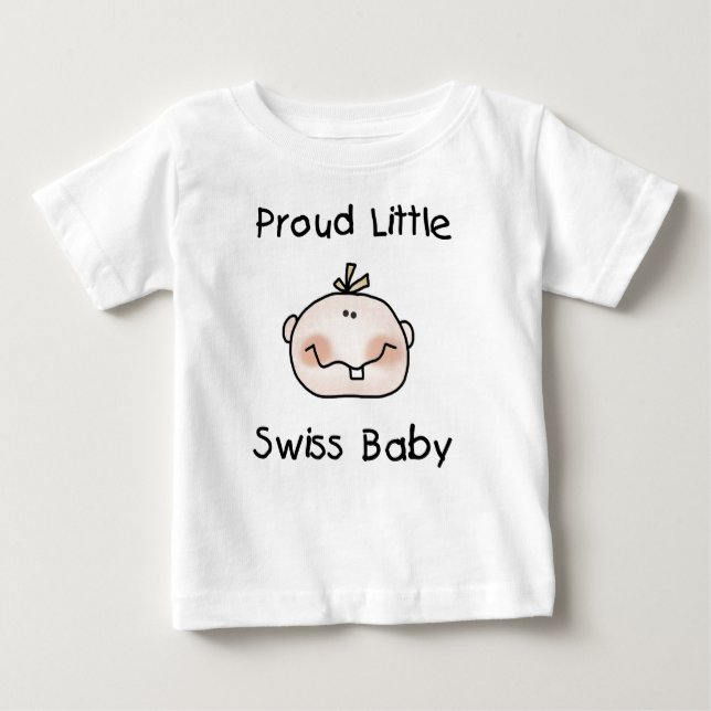 T-shirt Pour Bébé Fier bébé suisse (Devant)