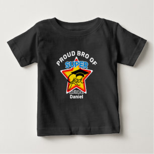 T-shirt Pour Bébé FIER BRO DE Texte FROID Super Grad-On