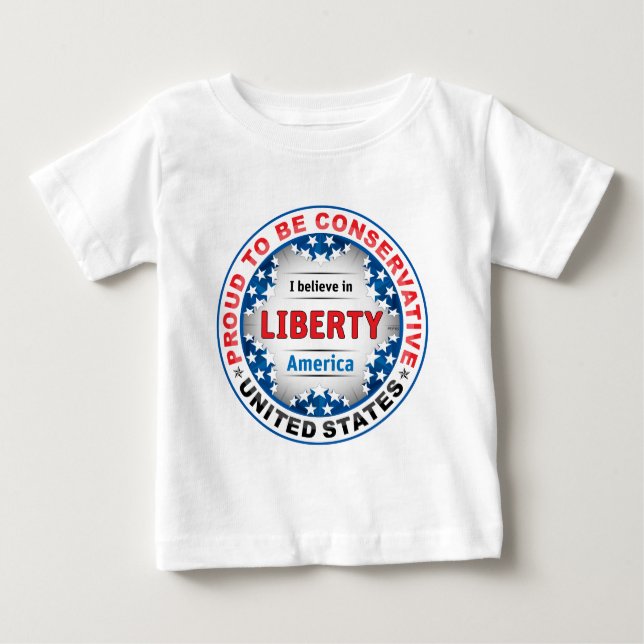 T-shirt Pour Bébé Fier conservateur (Devant)