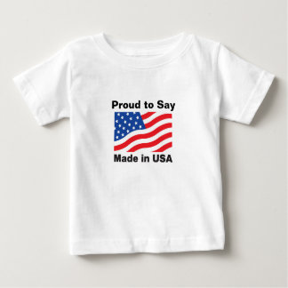 T-shirt Pour Bébé "Fier de dire, fait aux Etats-Unis" Children'sTees