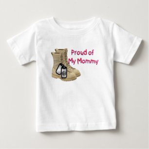 T-shirt Pour Bébé Fier de ma maman (armée)