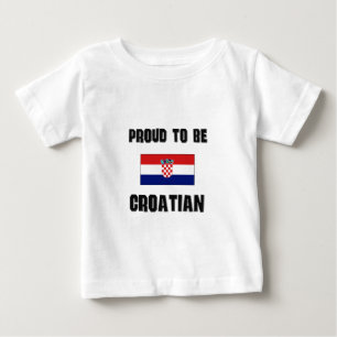 T-shirt Pour Bébé Fier D'Être CROATIEN