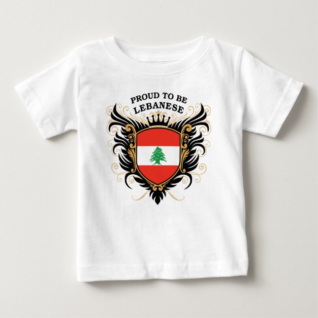 T-shirt Pour Bébé Fier d'être libanais (Devant)