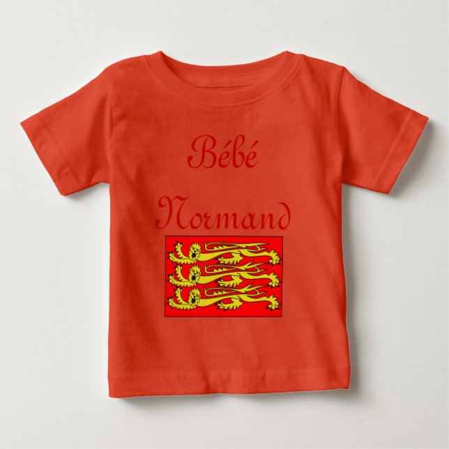 T-shirt Pour Bébé Fier d'être Normand (Devant)