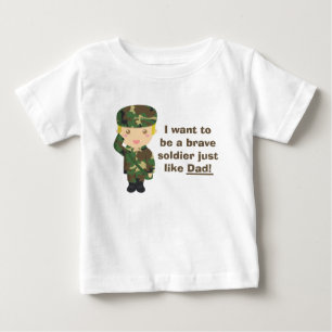T-shirt Pour Bébé Fier fils d'un père militaire ou militaire