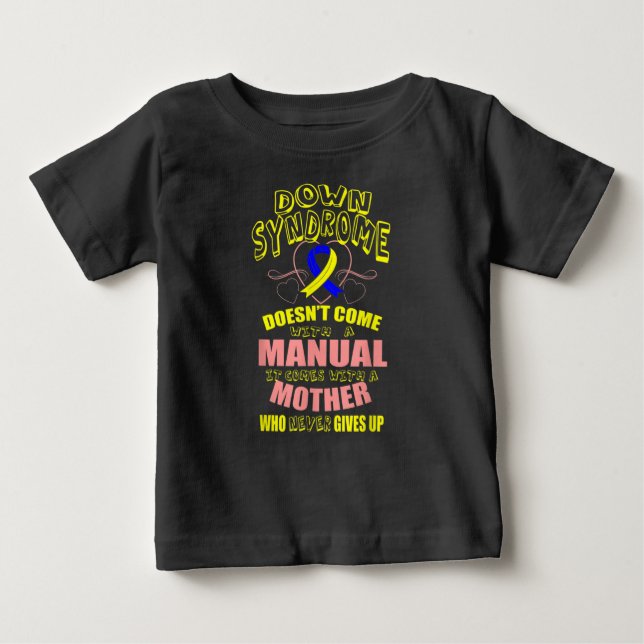 T-shirt Pour Bébé Fier Maman Journée mondiale du syndrome de Down (Devant)