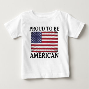 T-shirt Pour Bébé Fier patriotique d'être le drapeau américain