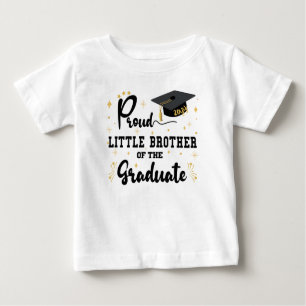 T-shirt Pour Bébé Fier Petit Frère De Diplômé Blanc