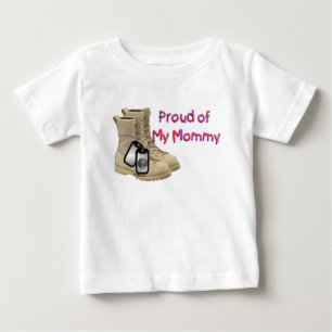 T-shirt Pour Bébé Fière de ma maman (armée)