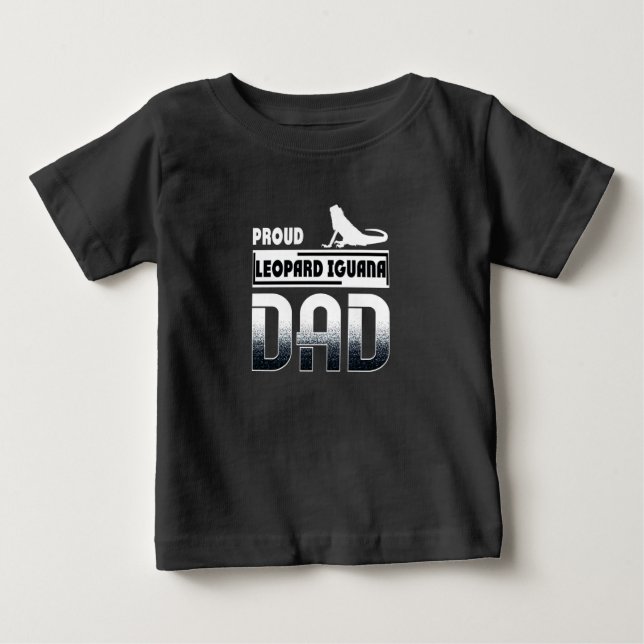 T-shirt Pour Bébé Fière léopard Iguana Papa (Devant)