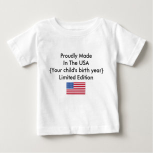 T-shirt Pour Bébé Fièrement fait dans la personnaliser d'édition