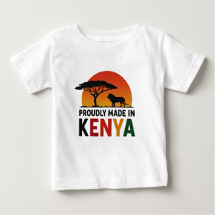 T-shirt Pour Bébé Fièrement made in Kenya African Safari